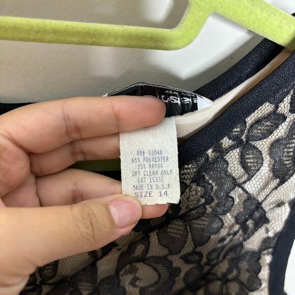 Ultra Dress Black Lace Sleeveless Blouse Sz 14 - Picture 5 of 9